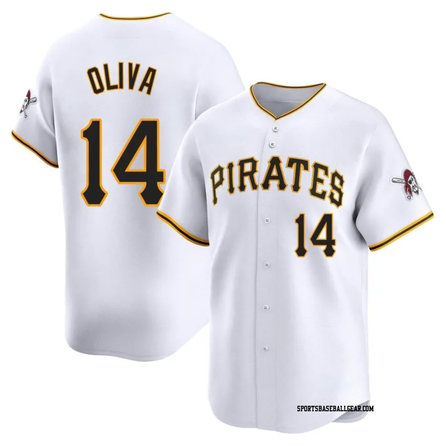 Jared Oliva Youth Pittsburgh Pirates White Limited Home Jersey