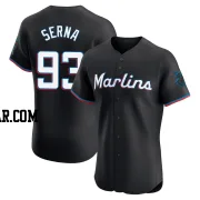 Jared Serna Men's Miami Marlins Black Elite Alternate Vapor Premier Jersey