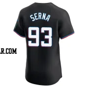 Jared Serna Men's Miami Marlins Black Elite Alternate Vapor Premier Jersey