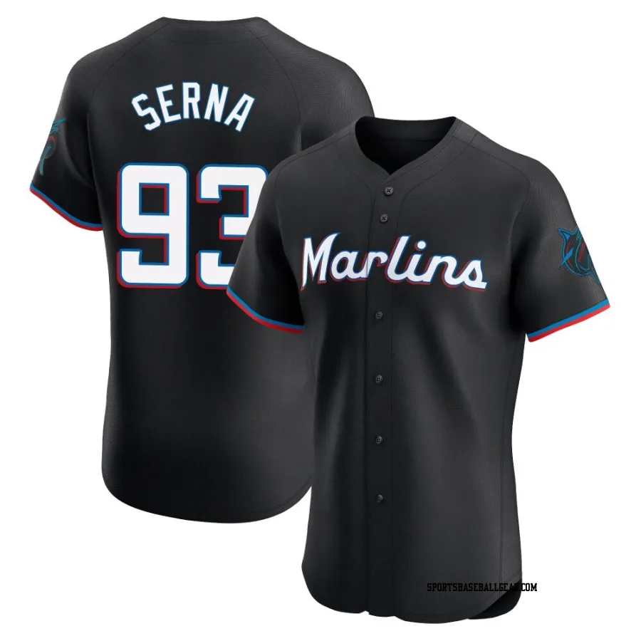 Jared Serna Men's Miami Marlins Black Elite Alternate Vapor Premier Jersey