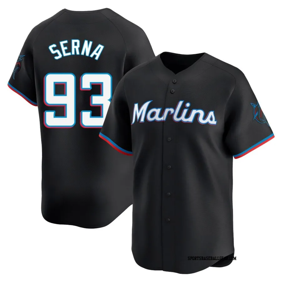 Jared Serna Men's Miami Marlins Black Limited Alternate Jersey