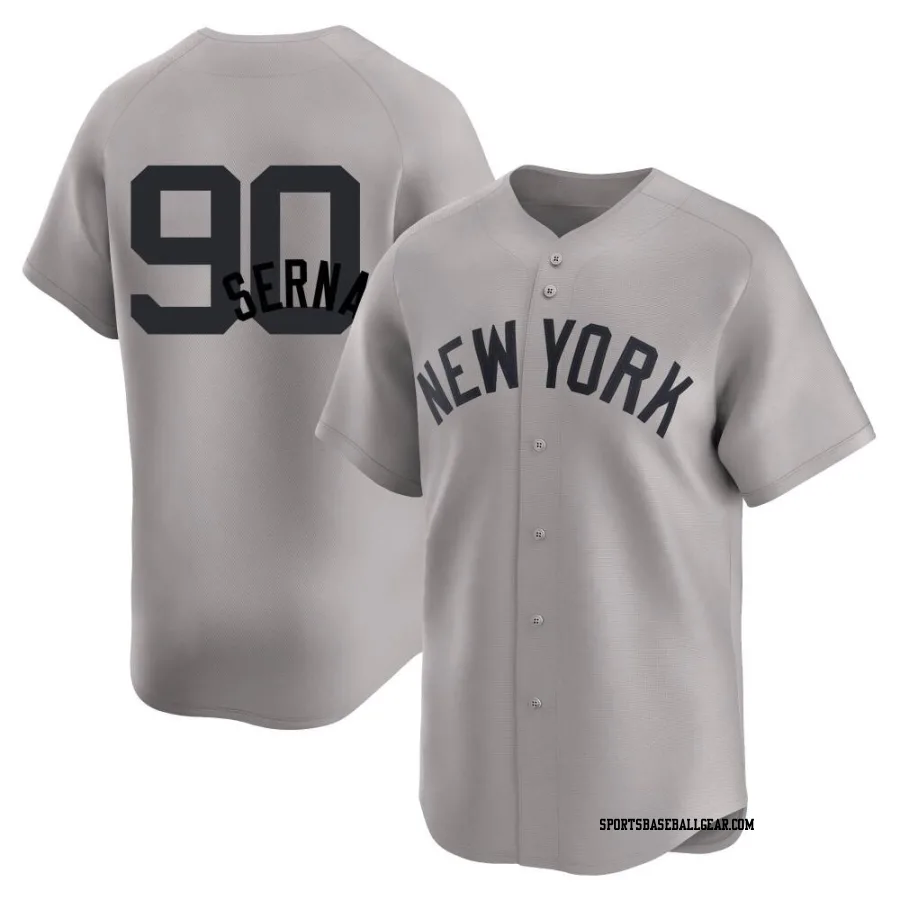 Jared Serna Men's New York Yankees Gray Limited Away 2nd Jersey