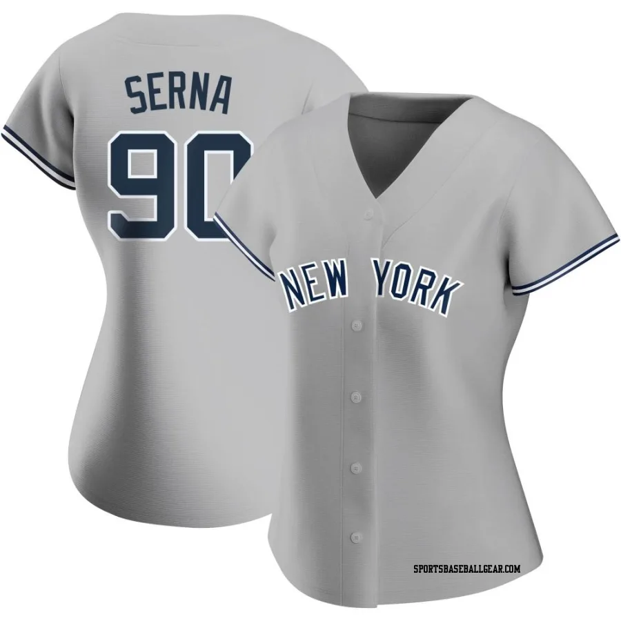 Jared Serna Women's New York Yankees Gray Authentic Road Name Jersey