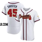 Jared Shuster Men's Atlanta Braves Gold Authentic White 2022 Program Jersey