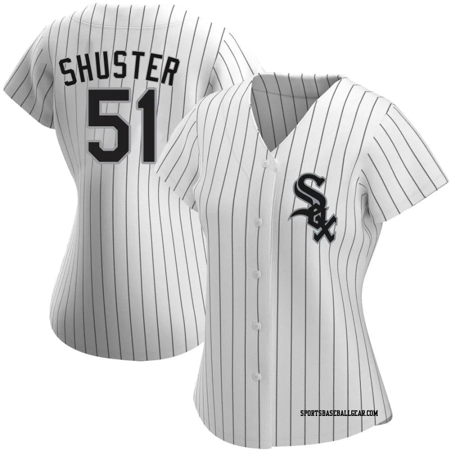 Jared Shuster Women's Chicago White Sox White Authentic Home Jersey