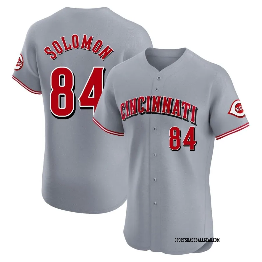 Jared Solomon Men's Cincinnati Reds Gray Elite Road Jersey