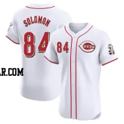 Jared Solomon Men's Cincinnati Reds White Elite Home Jersey