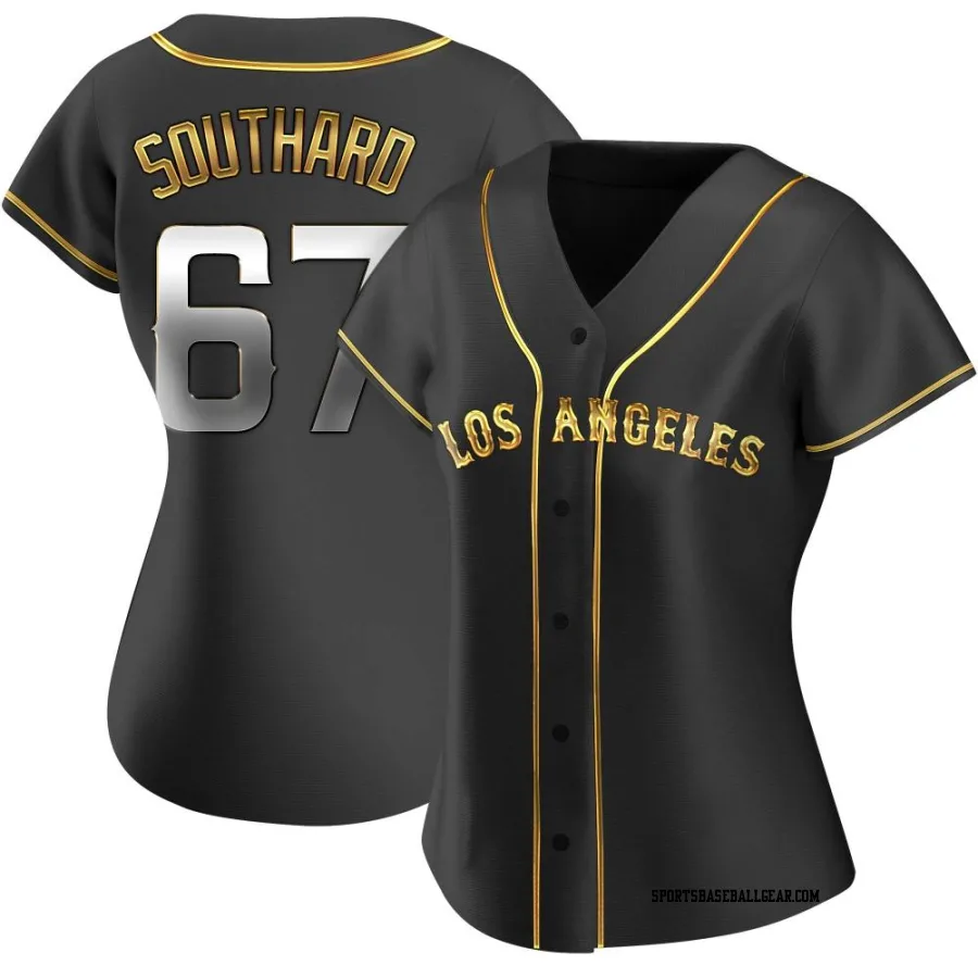 Jared Southard Women's Los Angeles Angels Black Golden Replica Alternate Jersey