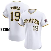 Jared Triolo Men's Pittsburgh Pirates White Elite Home Jersey