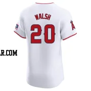 Jared Walsh Men's Los Angeles Angels White Elite Home Patch Jersey