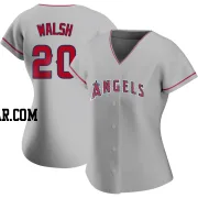 Jared Walsh Women's Los Angeles Angels Authentic Silver Road Jersey