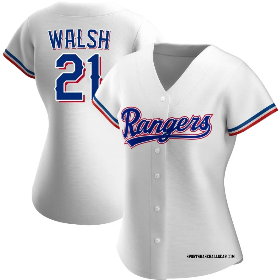 Jared Walsh Women's Texas Rangers White Authentic Home Jersey