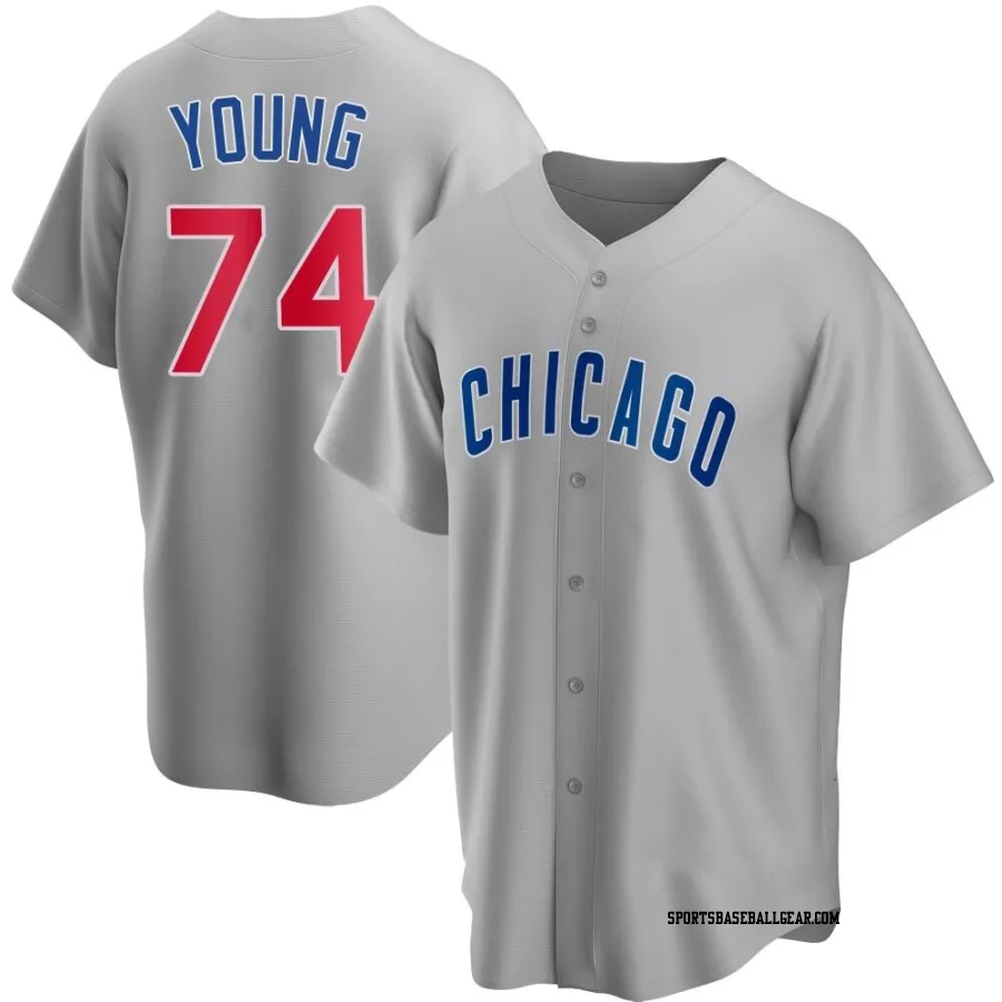 Jared Young Men's Chicago Cubs Gray Replica Road Jersey