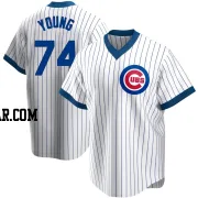 Jared Young Men's Chicago Cubs White Replica Home Cooperstown Collection Jersey