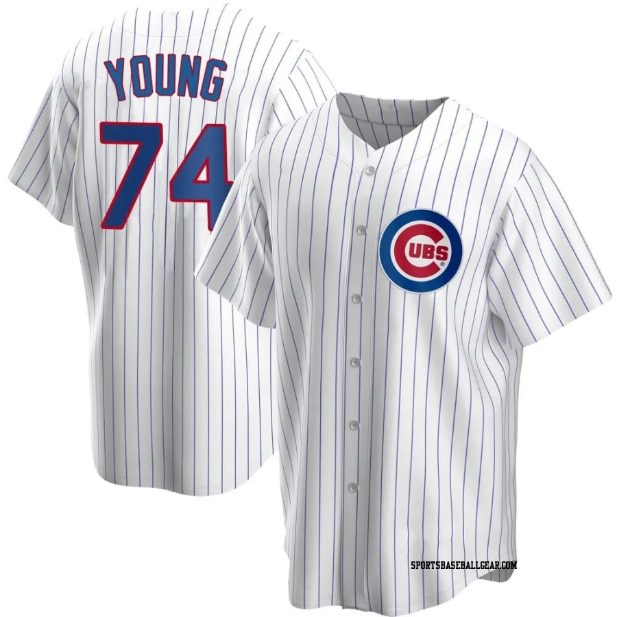 Jared Young Men's Chicago Cubs White Replica Home Jersey