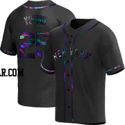 Jared Young Men's New York Mets Black Holographic Replica Alternate Jersey