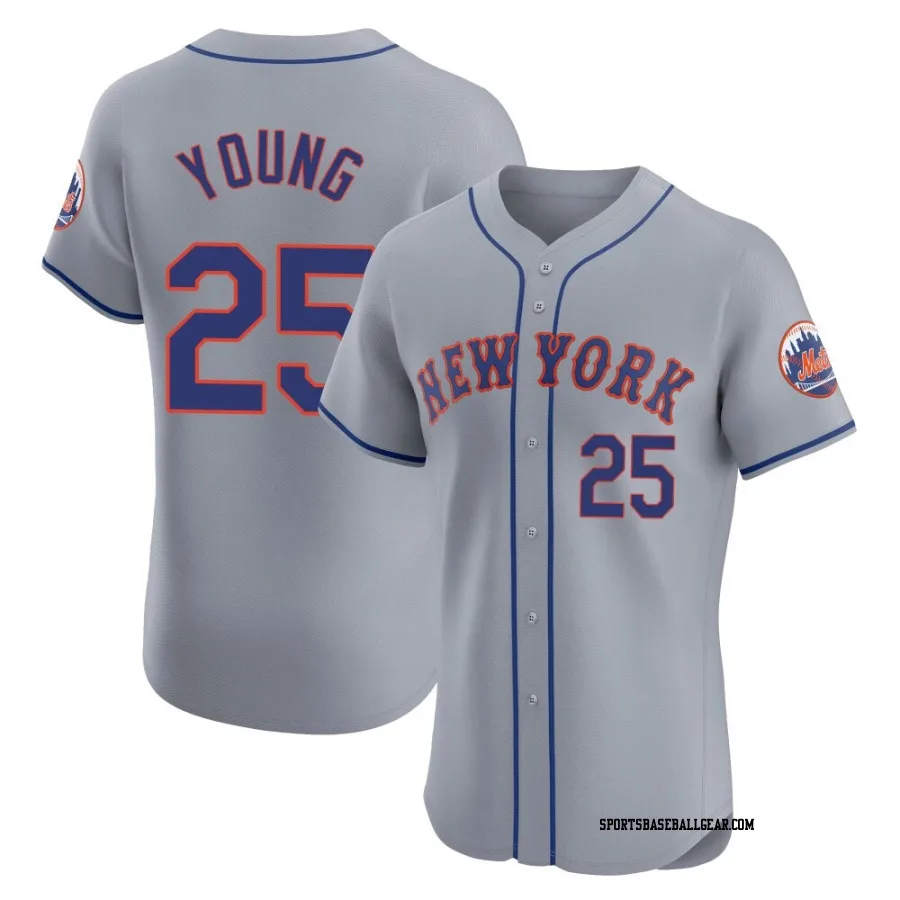 Jared Young Men's New York Mets Gray Elite Road Jersey