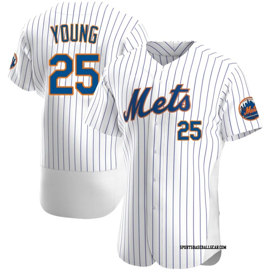 Jared Young Men's New York Mets White Authentic Home Jersey