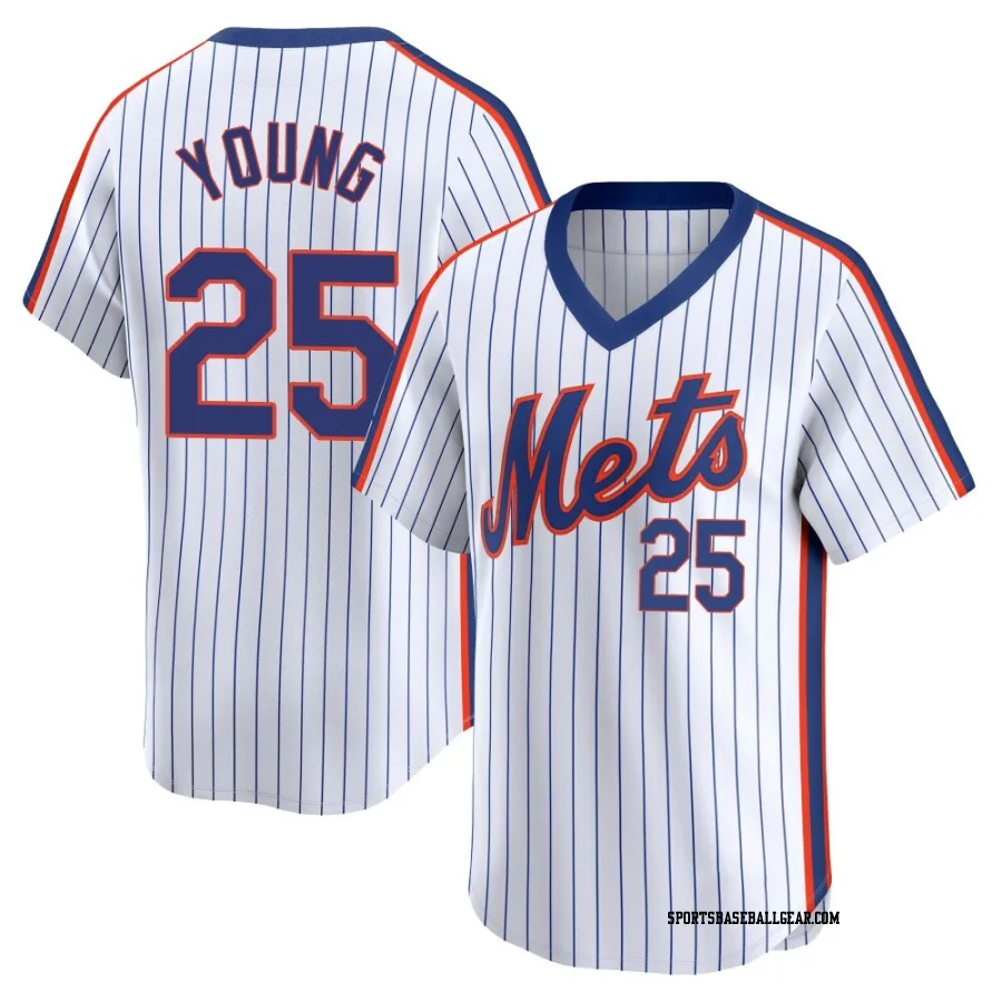 Jared Young Men's New York Mets White Limited Cooperstown Collection Jersey