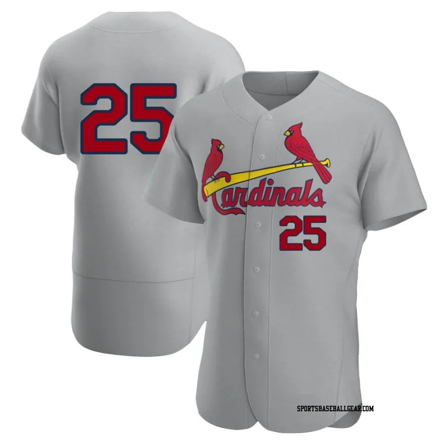 Jared Young Men's St. Louis Cardinals Gray Authentic Road Jersey