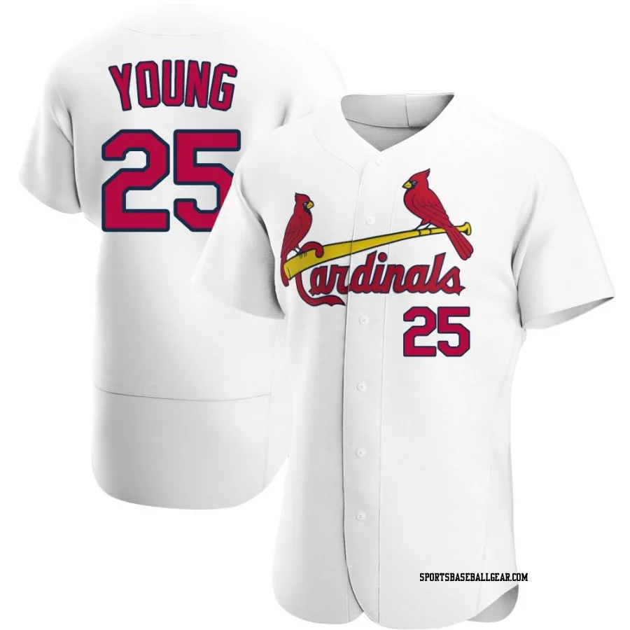 Jared Young Men's St. Louis Cardinals White Authentic Home Jersey