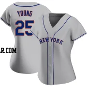 Jared Young Women's New York Mets Gray Authentic Road Jersey