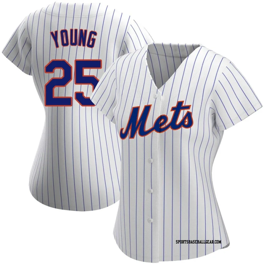 Jared Young Women's New York Mets White Authentic Home Jersey