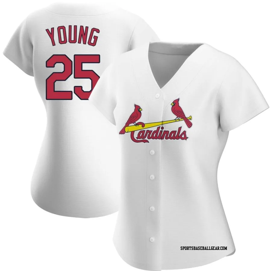 Jared Young Women's St. Louis Cardinals White Authentic Home Jersey