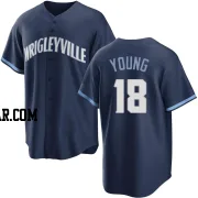 Jared Young Youth Chicago Cubs Navy Replica 2021 City Connect Jersey