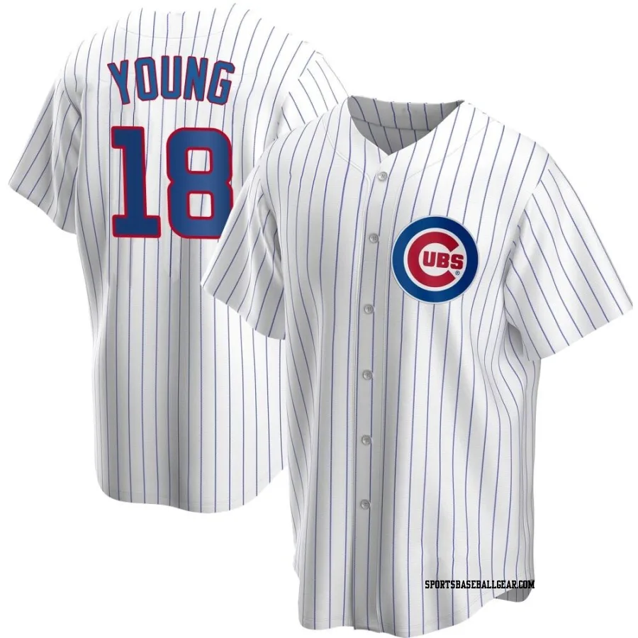 Jared Young Youth Chicago Cubs White Replica Home Jersey