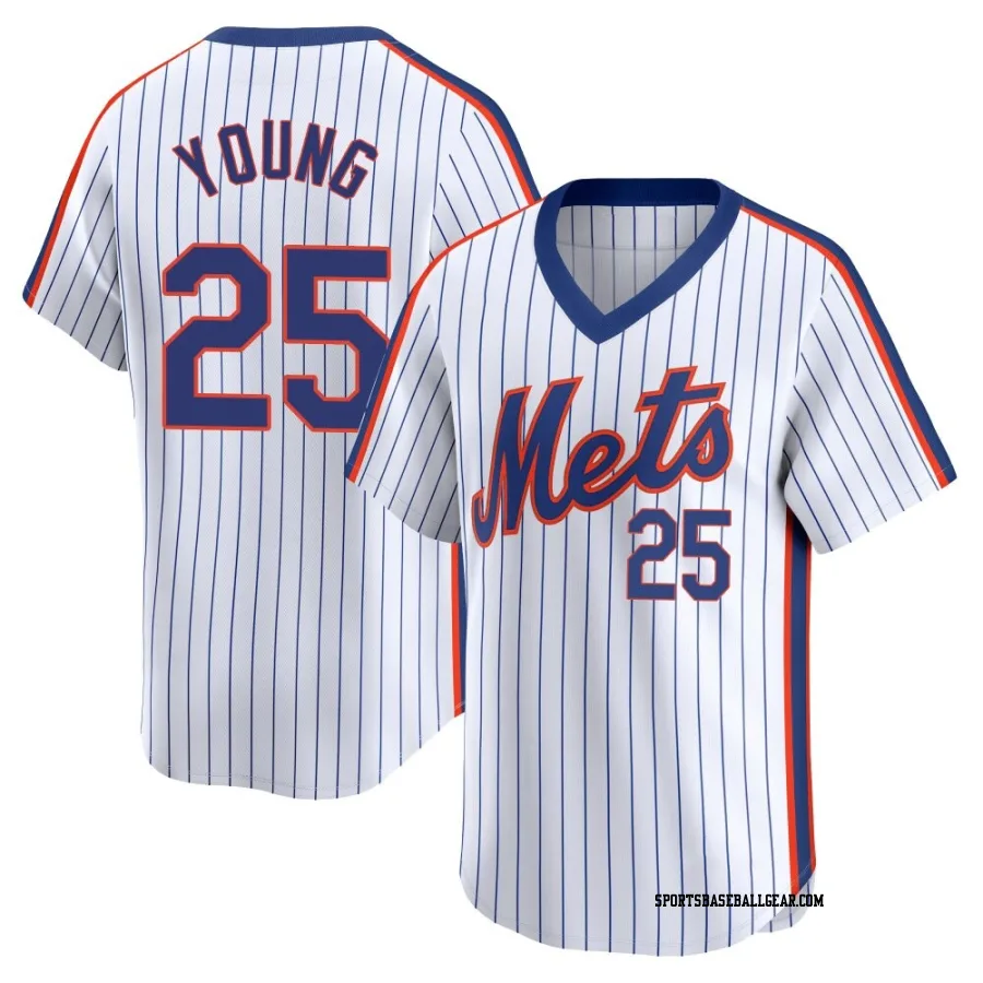 Jared Young Youth New York Mets White Limited Cooperstown Collection Jersey