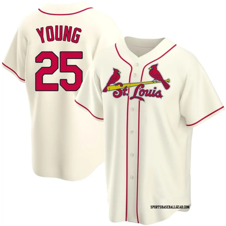 Jared Young Youth St. Louis Cardinals Cream Replica Alternate Jersey