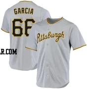 Jarlin Garcia Men's Pittsburgh Pirates Gray Replica Road Jersey