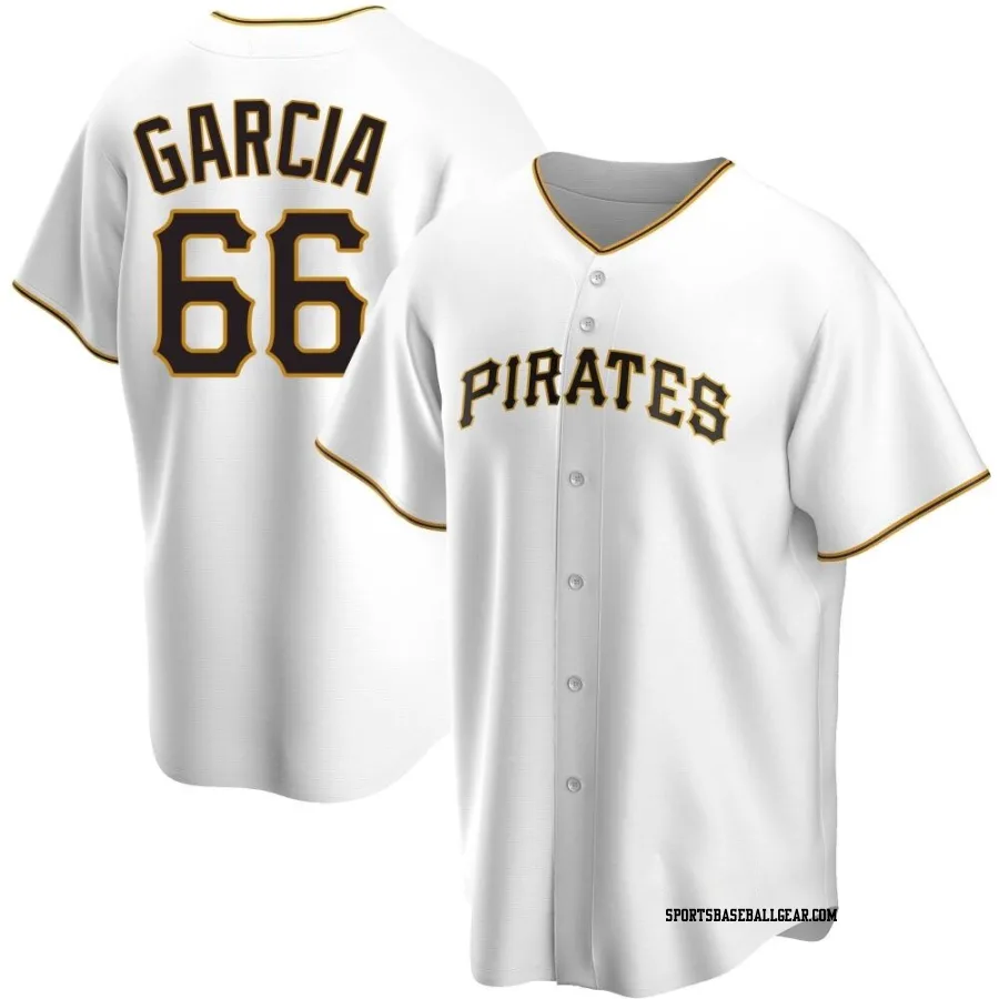 Jarlin Garcia Men's Pittsburgh Pirates White Replica Home Jersey