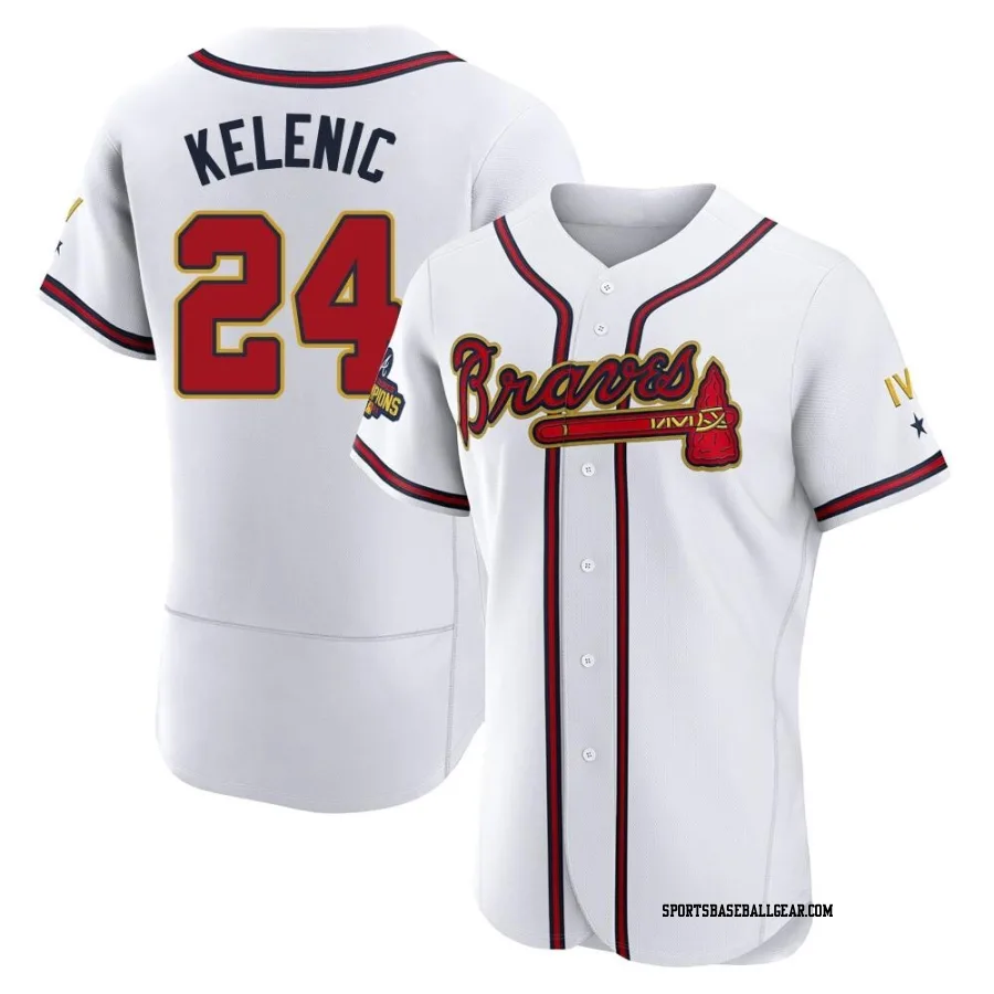 Jarred Kelenic Men's Atlanta Braves Gold Authentic White 2022 Program Jersey