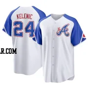 Jarred Kelenic Men's Atlanta Braves White Replica 2023 City Connect Jersey