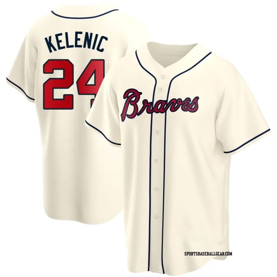 Jarred Kelenic Youth Atlanta Braves Cream Replica Alternate Jersey