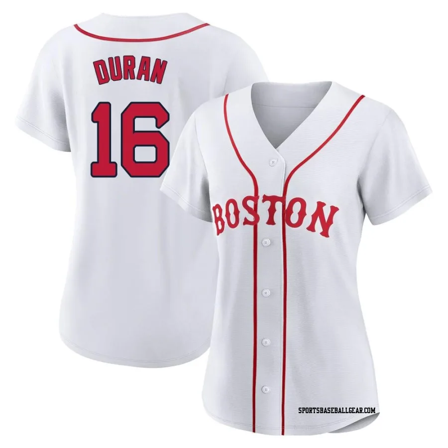 Jarren Duran Women's Boston Red Sox White Replica 2021 Patriots' Day Jersey