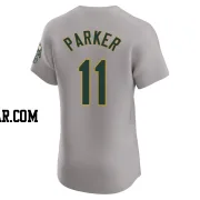 Jarrod Parker Men's Oakland Athletics Gray Elite Road Jersey