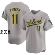 Jarrod Parker Men's Oakland Athletics Gray Limited Away Jersey