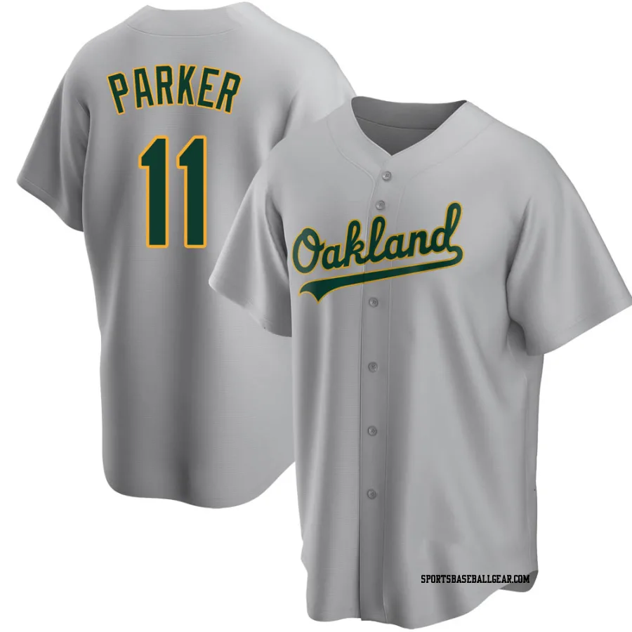 Jarrod Parker Men's Oakland Athletics Gray Replica Road Jersey