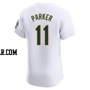 Jarrod Parker Men's Oakland Athletics White Elite Home Jersey