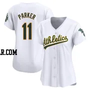 Jarrod Parker Women's Oakland Athletics White Limited Home Jersey