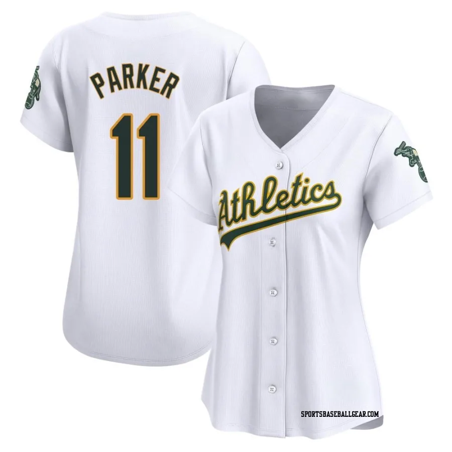 Jarrod Parker Women's Oakland Athletics White Limited Home Jersey