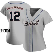 Jarrod Saltalamacchia Women's Detroit Tigers Gray Authentic Road Jersey