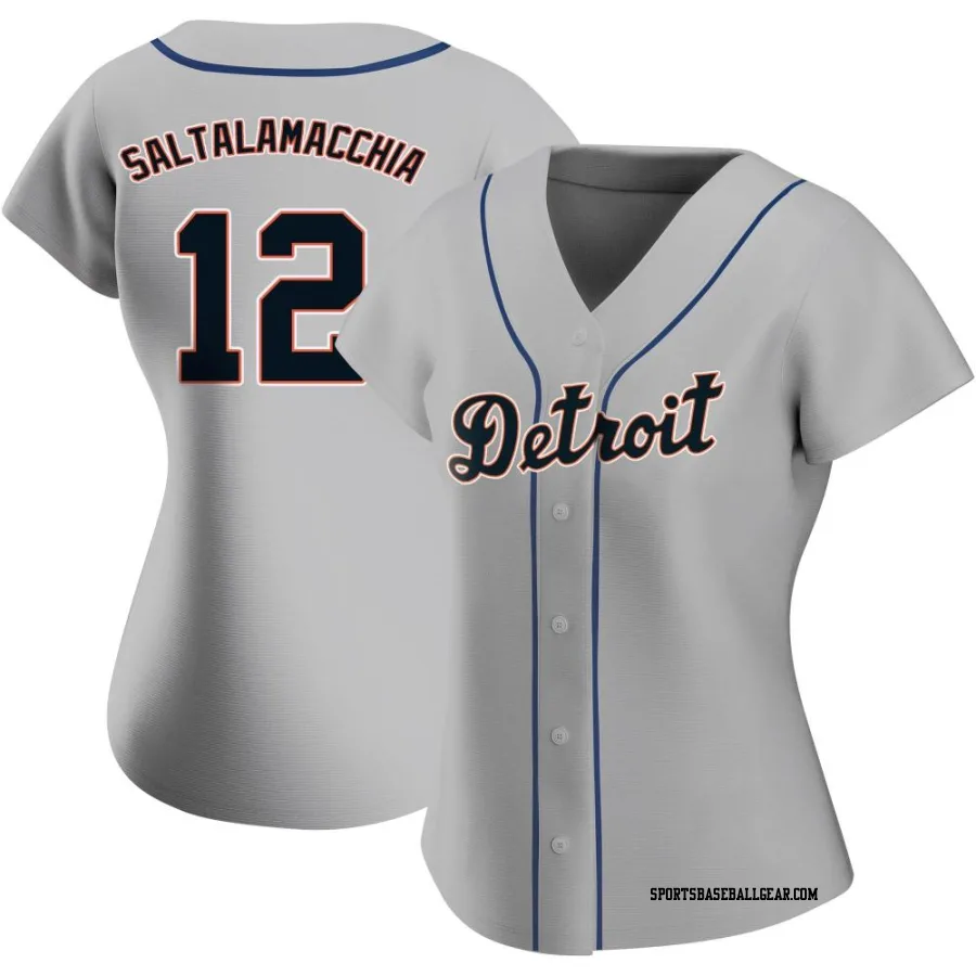 Jarrod Saltalamacchia Women's Detroit Tigers Gray Authentic Road Jersey