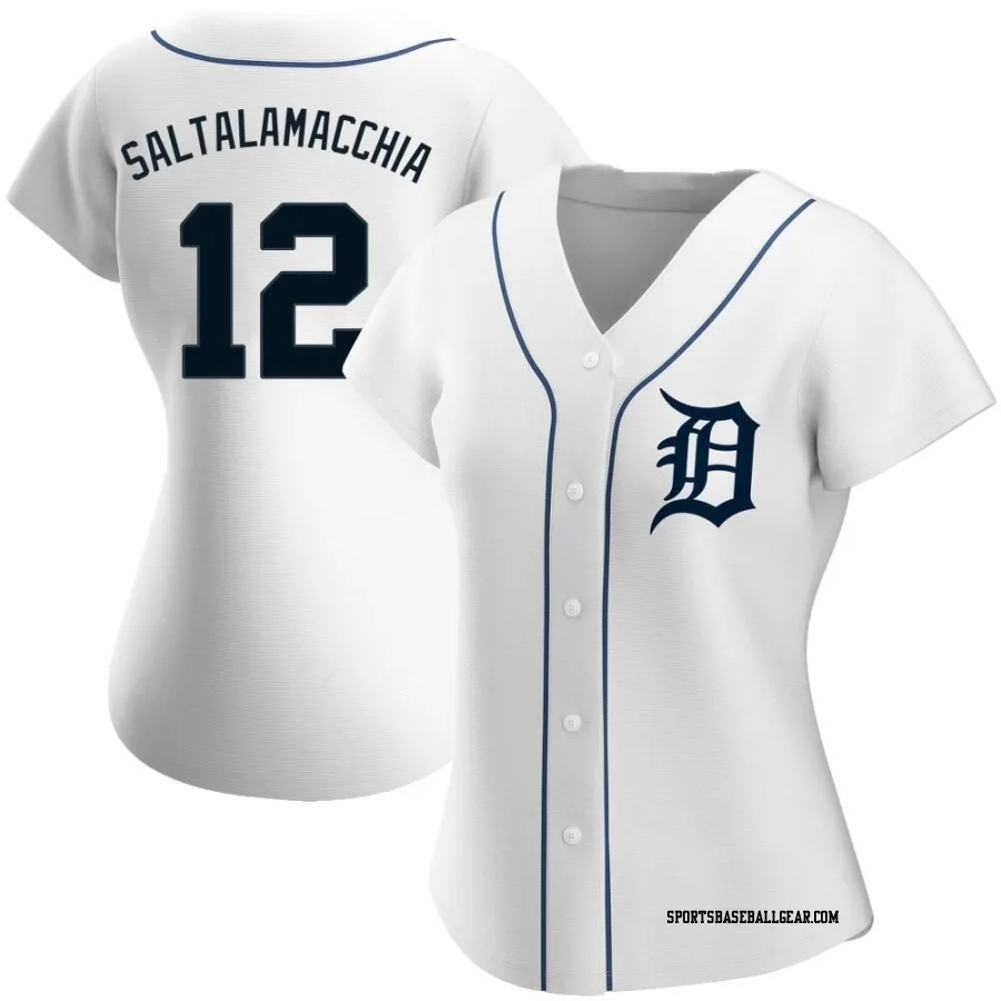 Jarrod Saltalamacchia Women's Detroit Tigers White Authentic Home Jersey