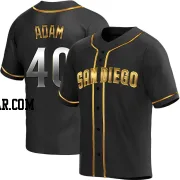 Jason Adam Men's San Diego Padres Black Golden Replica Alternate Jersey