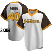 Jason Adam Men's San Diego Padres White Replica Home Cooperstown Collection Jersey