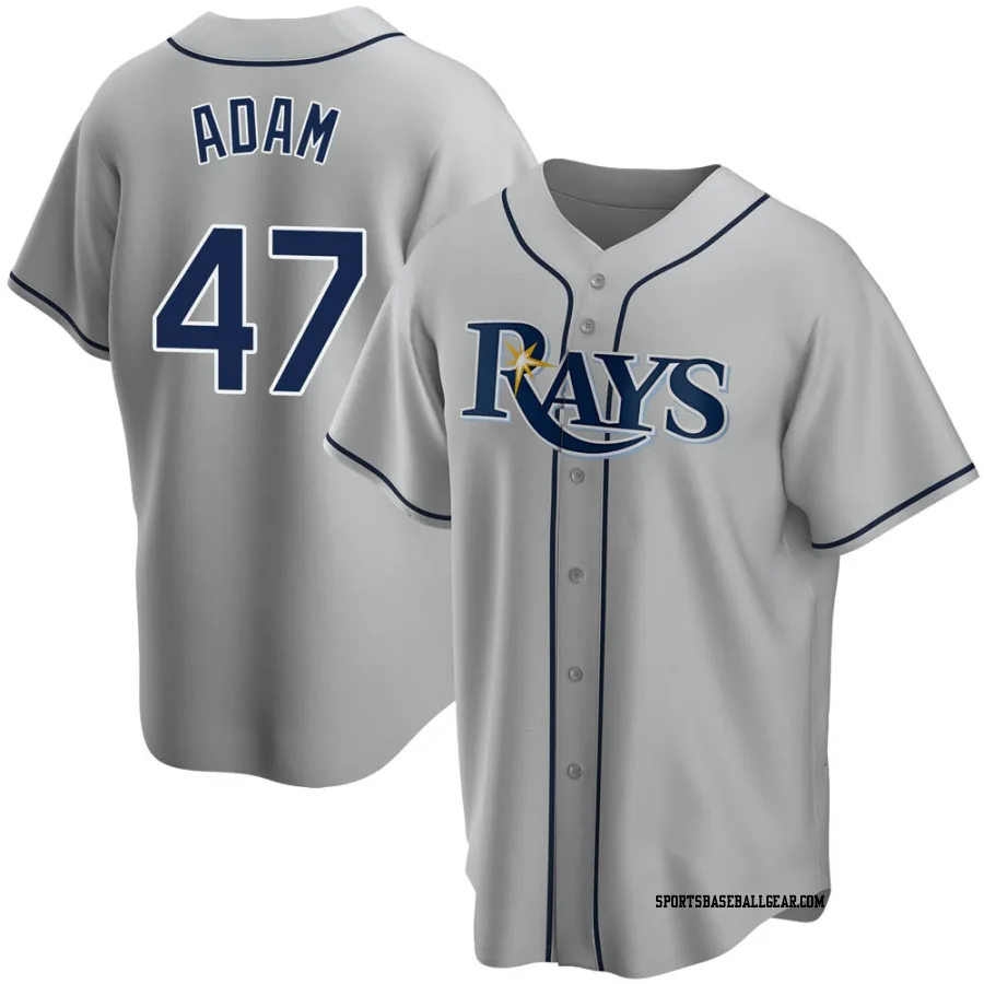 Jason Adam Men's Tampa Bay Rays Gray Replica Road Jersey